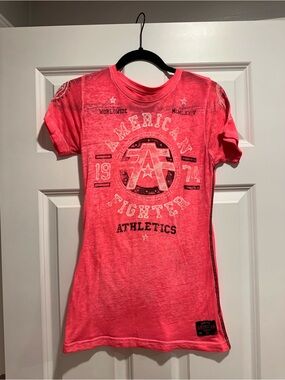 American Fighter Coral Pink Logo Tee